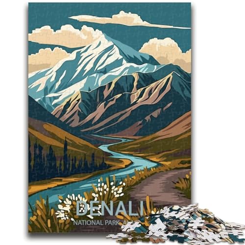 Puzzle mit 1000 Teilen für Teenager, Denali-Nationalpark, Stressabbau, schwierige Herausforderung, gutes Geschenk für die ganze Familie (Größe 50x70cm) von NCVAZHASO