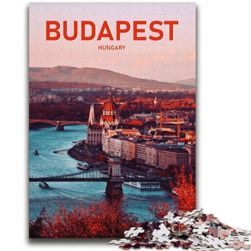 Puzzle mit 1000 Teilen für Teenager, Geschenke, Budapest-Reiseplakat, Kunst, Lernspiel, Herausforderung, Spielzeug, Wanddekoration, einzigartige Geburtstags (Größe 38x52cm) von NCVAZHASO