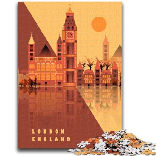 Puzzle mit 1000 Teilen für Teenager, Geschenke, London, für Kinder ab 14 Jahren, Quizspiel, Spaß für zu Hause, Geburtstagsgeschenk, Reisegeschenke (Größe 38x26cm) von NCVAZHASO