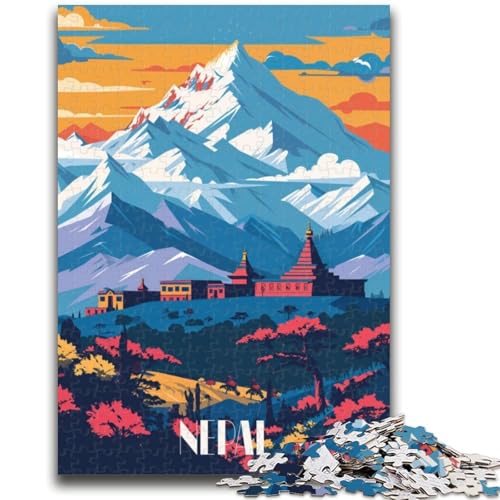 Puzzle mit 1000 Teilen für Teenager, Geschenke Majestätische Himalaya-Landschaft, für Kinder ab 14 Jahren, Quizspiel, Spaß für zu Hause, Geburtstagsgeschenk, Reisegeschenk (Größe 50x70cm) von NCVAZHASO