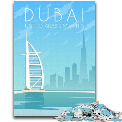Puzzle mit 1000 Teilen für Teenager, Geschenke für Dubai ab 14 Jahren, Quizspiel, Spaß für zu Hause, Geburtstagsgeschenk, Reisegeschenke (Größe 50x70cm) von NCVAZHASO