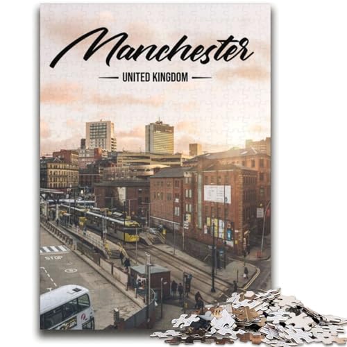 Puzzle mit 1000 Teilen für Teenager, Geschenke für Manchester ab 14 Jahren, Quizspiel, Spaß für zu Hause, Geburtstagsgeschenk, Reisegeschenke (Größe 38x52cm) von NCVAZHASO