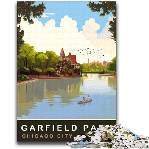 Puzzle mit 1000 Teilen für Teenager, Geschenke zum Stressabbau von Garfield Park Schwierige Herausforderung, ganze Familie (Größe 38x52cm) von NCVAZHASO