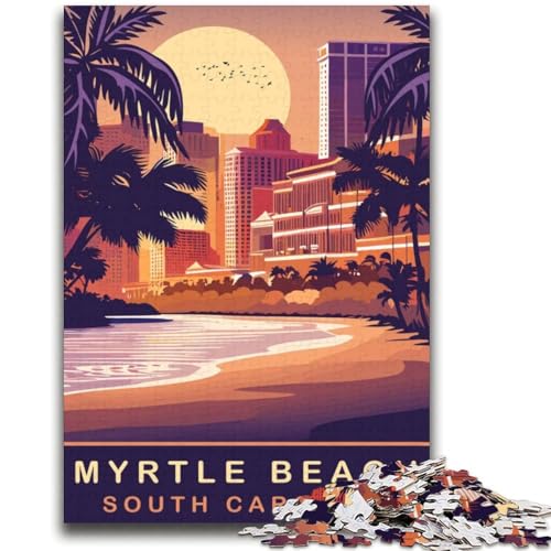 Puzzle mit 1000 Teilen für Teenager, Myrtle Beach, SC, zum Stressabbau, schwierige Herausforderung, gutes Geschenk für die ganze Familie (Größe 38x52cm) von NCVAZHASO