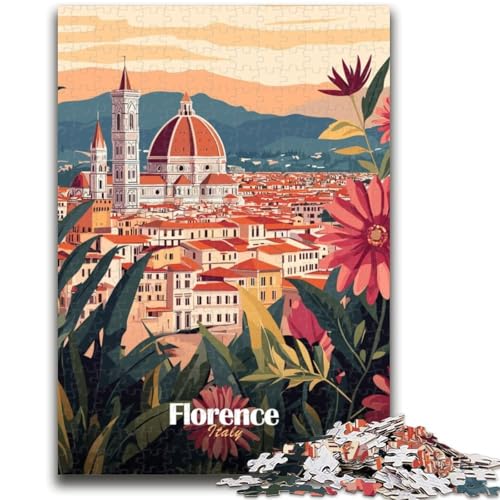 Puzzle mit 1000 Teilen für Teenager, Stadtbild von Florenz, Italien, für Lernspiele, Herausforderungen, Spielzeug, als Geschenk für die ganze Familie (Größe 50x70cm) von NCVAZHASO