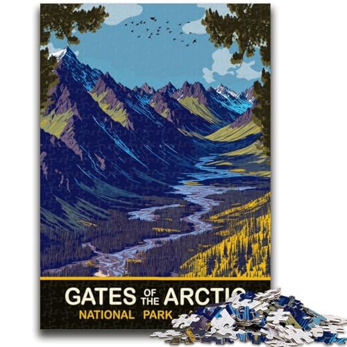 Puzzle mit 1000 Teilen für Teenager, Tore der Arktis, Stressabbau, schwierige Herausforderung, gutes Geschenk für die ganze Familie (Größe 50x70cm) von NCVAZHASO