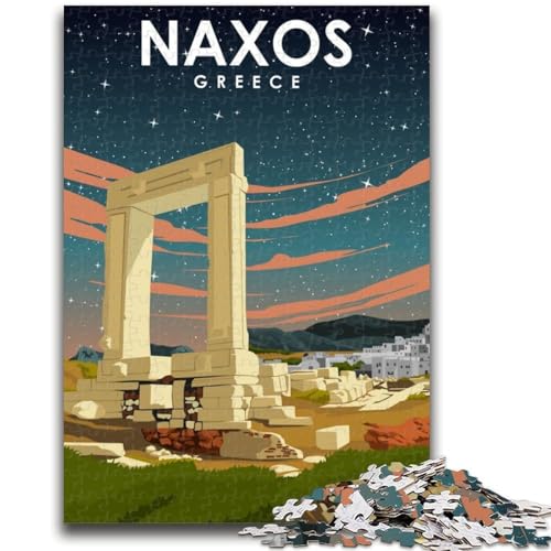 Puzzle mit 1000 Teilen für Teenager,Geschenke,Naxos,Griechenland,Reiseposter,Lernspiel,Herausforderung,Spielzeug,Wanddekoration,einzigartige Geburtstags (Größe 50x70cm) von NCVAZHASO