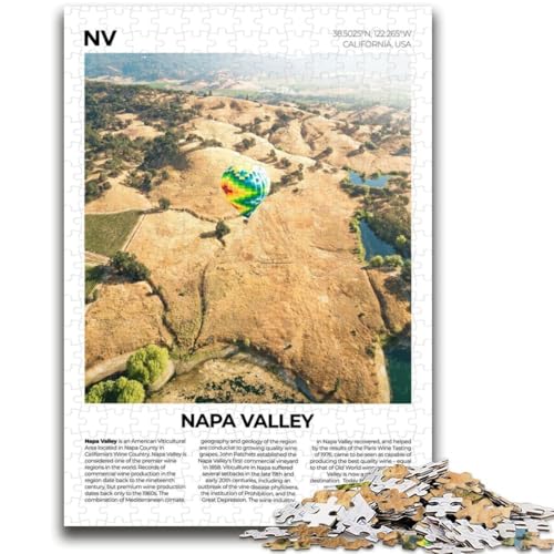 Puzzles für Erwachsene, 1000 Napa Valley-Lernspiele, Heimdekoration, Lernspiel für Geburtstag, Weihnachten (Größe 50x70cm) von NCVAZHASO