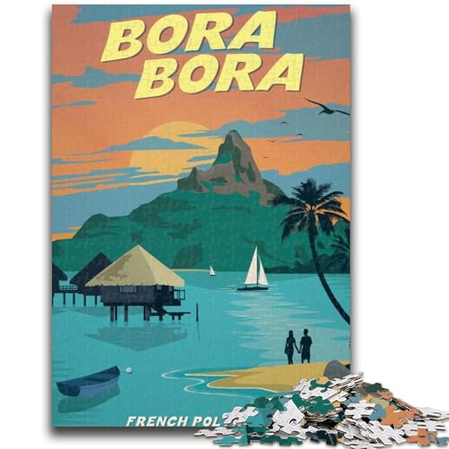 Puzzles für Erwachsene 1000 Bora Bora Lernspiele Heimdekoration Lernspiel für Geburtstag, Weihnachten (Größe 50x70cm) von NCVAZHASO