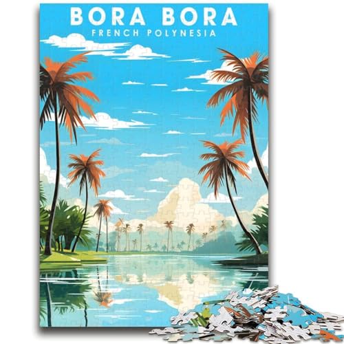 Puzzles für Erwachsene 1000 Bora Bora Reise-Lernspiele, Heimdekoration, Lernspiel für Geburtstag, Weihnachten (Größe 50x70cm) von NCVAZHASO