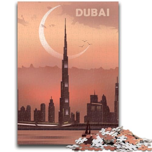 Puzzles für Erwachsene 1000 Dubai Lernspiele Heimdekoration Lernspiel für Geburtstag, Weihnachten (Größe 50x70cm) von NCVAZHASO