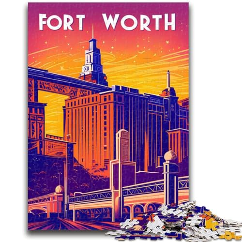 Puzzles für Erwachsene 1000 Fort Worth Lernspiele Heimdekoration Lernspiel für Geburtstag, Weihnachten (Größe 50x70cm) von NCVAZHASO