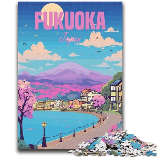 Puzzles für Erwachsene 1000 Fukuoka Japan Lernspiele Heimdekoration Lernspiel für Geburtstag, Weihnachten (Größe 38x26cm) von NCVAZHASO