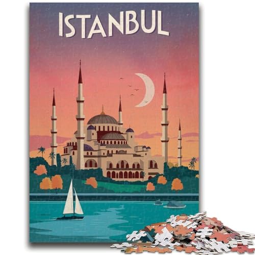 Puzzles für Erwachsene 1000 Istanbul Lernspiele Heimdekoration Lernspiel für Geburtstag, Weihnachten (Größe 50x70cm) von NCVAZHASO