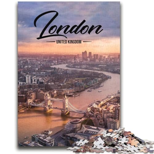 Puzzles für Erwachsene 1000 London-Lernspiele, Heimdekoration, Lernspiel für Geburtstag, Weihnachten (Größe 38x52cm) von NCVAZHASO