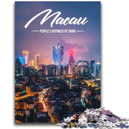Puzzles für Erwachsene 1000 Macau-Lernspiele, Heimdekoration, Lernspiel für Geburtstag, Weihnachten (Größe 38x52cm) von NCVAZHASO