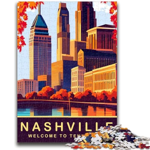 Puzzles für Erwachsene 1000 Nashville-Lernspiele, Heimdekoration, Lernspiel für Geburtstag, Weihnachten (Größe 50x70cm) von NCVAZHASO