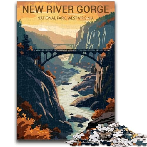 Puzzles für Erwachsene 1000 New River Gorge Nationalpark Lernspiele Heimdekoration Lernspiel für Geburtstag, Weihnachten (Größe 38x26cm) von NCVAZHASO