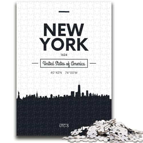 Puzzles für Erwachsene 1000 New York City Lernspiele Heimdekoration Lernspiel für Geburtstag, Weihnachten (Größe 50x70cm) von NCVAZHASO
