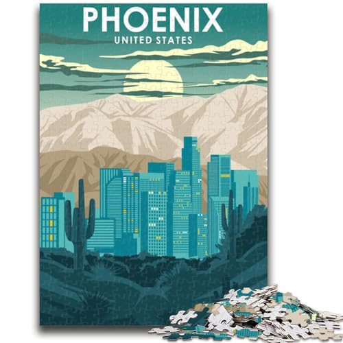 Puzzles für Erwachsene 1000 Phoenix Arizona Reise-Lernspiele Heimdekoration Lernspiel für Geburtstag, Weihnachten (Größe 50x70cm) von NCVAZHASO