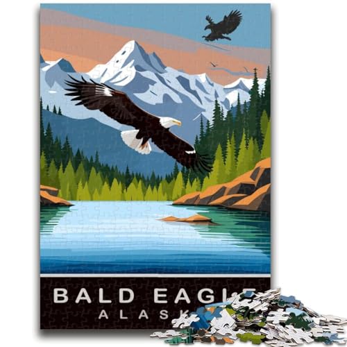 Puzzles für Erwachsene 1000 Weißkopfseeadler Lernspiele Heimdekoration Lernspiel für Geburtstag, Weihnachten (Größe 50x70cm) von NCVAZHASO