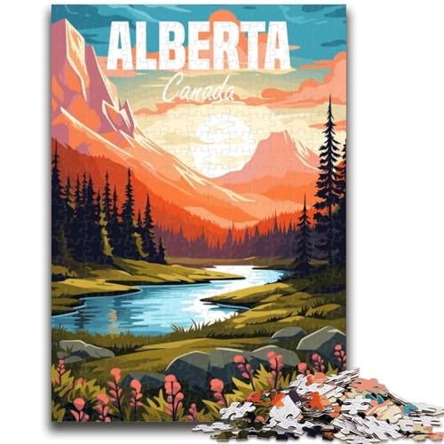Puzzles für Erwachsene und Jugendliche, 1000 Teile, Alberta, Kanada, Reise, Lernspiel, Herausforderung, Spielzeug, Wanddekoration, einzigartige Geburtstags (Größe 38x26cm) von NCVAZHASO