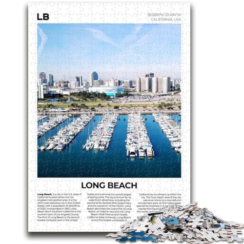 Puzzles für Erwachsene und Jugendliche, 1000 Teile, Long Beach, Lernspiel, Herausforderung, Spielzeug, Wanddekoration, einzigartige Geburtstags (Größe 50x70cm) von NCVAZHASO