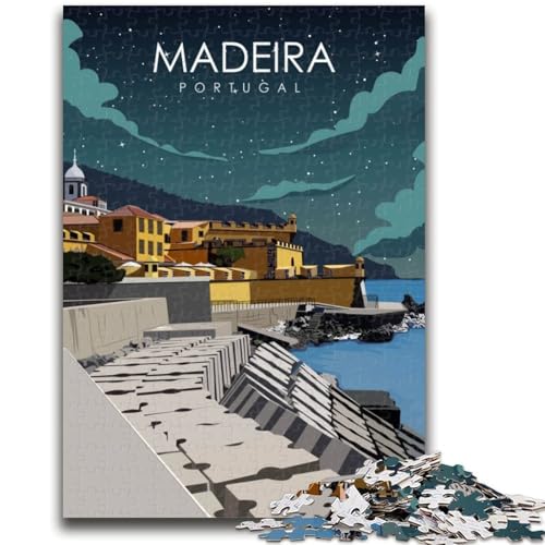 Puzzles für Erwachsene und Jugendliche, 1000 Teile, Madeira, Portugal, Kunst, Lernspiel, Herausforderung, Spielzeug, Wanddekoration, einzigartige Geburtstags (Größe 38x26cm) von NCVAZHASO