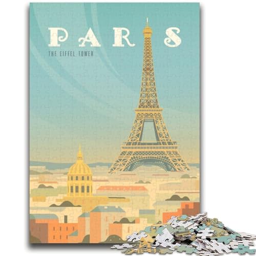 Puzzles für Erwachsene und Jugendliche, 1000 Teile, Paris, Lernspiel, Herausforderung, Spielzeug, Wanddekoration, einzigartige Geburtstags (Größe 50x70cm) von NCVAZHASO