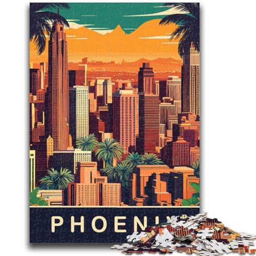 Puzzles für Erwachsene und Jugendliche, 1000 Teile, Phoenix Skyline, Lernspiel, Herausforderung, Spielzeug, Wanddekoration, einzigartige Geburtstags (Größe 50x70cm) von NCVAZHASO