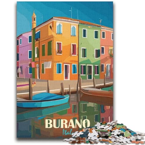 Puzzles für Erwachsene und Jugendliche, Puzzle Burano, Italien, anspruchsvolles Spiel und Lernspiel für die ganze Familie zum Geburtstag, Weihnachten (Größe 38x52cm) von NCVAZHASO