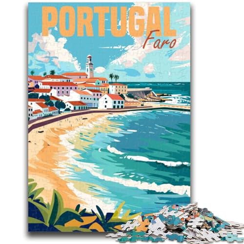 Puzzles für Erwachsene und Jugendliche, Puzzle Faro Portugal, Reise-Puzzle, anspruchsvolles Spiel und Lernspiel für die ganze Familie zum Geburtstag, Weihnachten (Größe 50x70cm) von NCVAZHASO