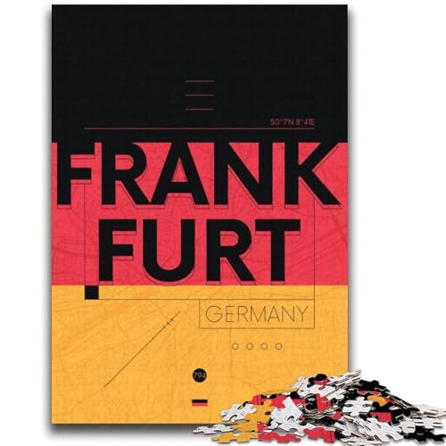 Puzzles für Erwachsene und Jugendliche, Puzzle Frankfurt, Deutschland, anspruchsvolles Spiel und Lernspiel für die ganze Familie zum Geburtstag, Weihnachten (Größe 38x52cm) von NCVAZHASO