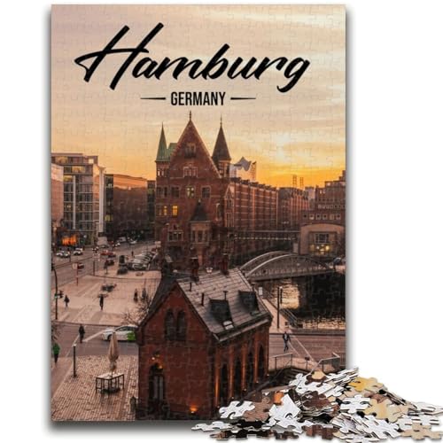 Puzzles für Erwachsene und Jugendliche, Puzzle Hamburg, anspruchsvolles Spiel und Lernspiel für die ganze Familie zum Geburtstag, Weihnachten (Größe 38x26cm) von NCVAZHASO