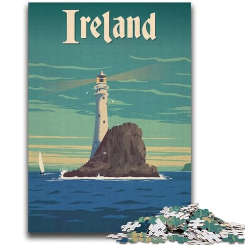 Puzzles für Erwachsene und Jugendliche, Puzzle Irland, anspruchsvolles Spiel und Lernspiel für die ganze Familie zum Geburtstag, Weihnachten (Größe 38x52cm) von NCVAZHASO