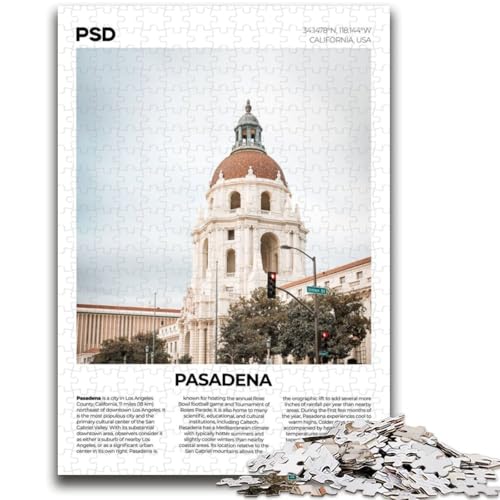 Puzzles für Erwachsene und Jugendliche, Puzzle Pasadena, anspruchsvolles Spiel und Lernspiel für die ganze Familie zum Geburtstag, Weihnachten (Größe 50x70cm) von NCVAZHASO