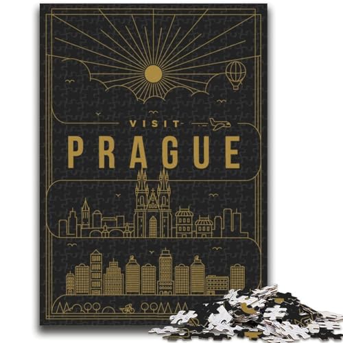 Puzzles für Erwachsene und Jugendliche, Puzzle Prag, Tschechische Republik, anspruchsvolles Spiel und Lernspiel für die ganze Familie zum Geburtstag, Weihnachten (Größe 50x70cm) von NCVAZHASO