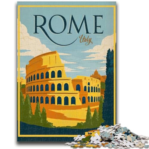 Puzzles für Erwachsene und Jugendliche, Puzzle Rom, Italien, Reiseposter, anspruchsvolles Spiel und Lernspiel für die ganze Familie zum Geburtstag, Weihnachten (Größe 50x70cm) von NCVAZHASO