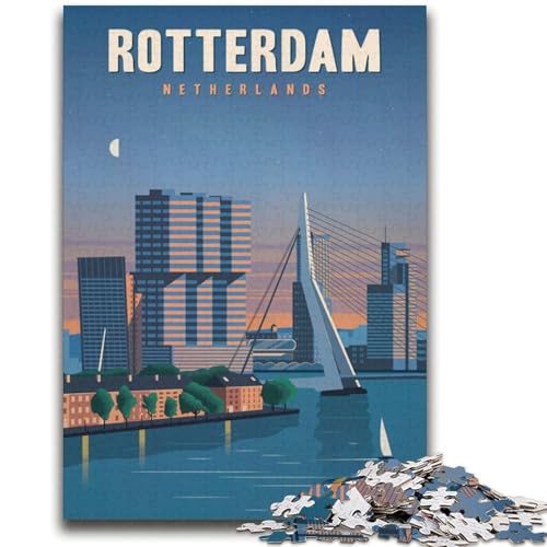Puzzles für Erwachsene und Jugendliche, Puzzle Rotterdam, anspruchsvolles Spiel und Lernspiel für die ganze Familie zum Geburtstag, Weihnachten (Größe 38x52cm) von NCVAZHASO