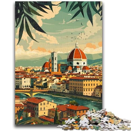 Puzzles für Erwachsene und Jugendliche, Puzzle mit der Landschaft von Florenz, Italien, anspruchsvolles Spiel und Lernspiel für die ganze Familie zum Geburtstag, Weihnachten (Größe 38x26cm) von NCVAZHASO