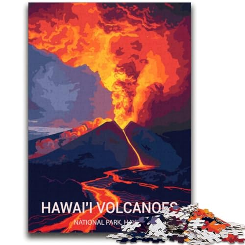 Puzzles für Erwachsene und Teenager, Hawaii Volcanoes National Park, anspruchsvolles Spiel und Lernspiel für die ganze Familie zum Geburtstag, Weihnachten (Größe 38x52cm) von NCVAZHASO