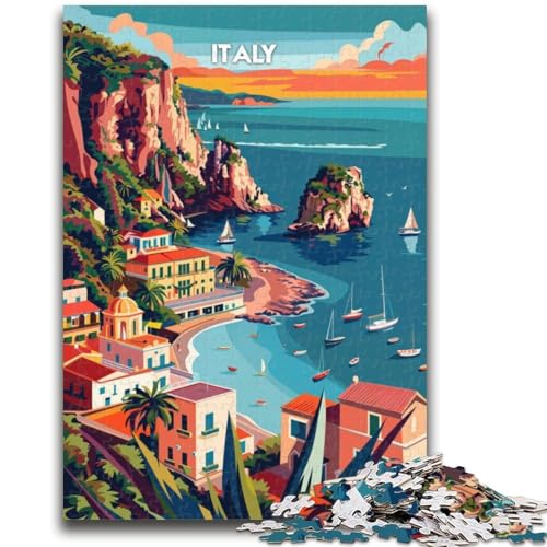 Puzzles für Erwachsene und Teenager, Puzzle Italiens lebendige Küste, anspruchsvolles Spiel und Lernspiel für die ganze Familie zum Geburtstag, Weihnachten (Größe 50x70cm) von NCVAZHASO