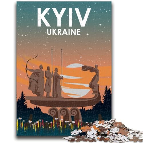 Puzzles für Erwachsene und Teenager, Puzzle Kiew, Ukraine bei Nacht, anspruchsvolles Spiel und Lernspiel für die ganze Familie zum Geburtstag, Weihnachten (Größe 50x70cm) von NCVAZHASO