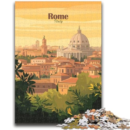 Puzzles für Erwachsene und Teenager, Puzzle Stadtbild von Rom, anspruchsvolles Spiel und Lernspiel für die ganze Familie zum Geburtstag, Weihnachten (Größe 50x70cm) von NCVAZHASO