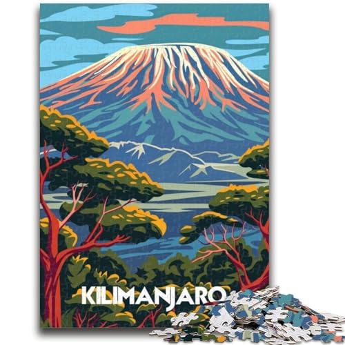 Puzzles für Erwachsene und Teenager,Puzzle Majestätischer Kilimandscharo für Kinder ab 14 Jahren,einzigartiges Herausforderungsspiel,Familienspiele,Weihnachts- und Geburtstagsgeschenke (Größe 50x70cm) von NCVAZHASO