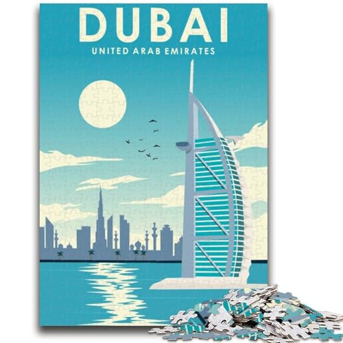 Puzzles für Teenager, 1000 Puzzles, Dubai-Reiseposter, anspruchsvoll zu vervollständigen, Aber EIN lustiges und humorvolles Geburtstagsgeschenk, Geschenk, Wandkunst (Größe 50x70cm) von NCVAZHASO