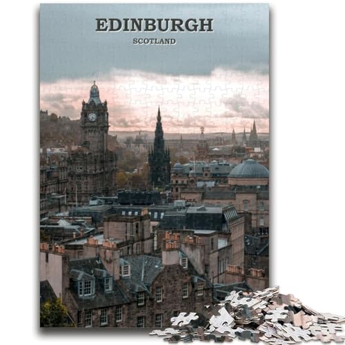 Puzzles für Teenager, 1000 Puzzles, Edinburgh-Reiseposter, anspruchsvoll zu vervollständigen, Aber EIN lustiges und humorvolles Geburtstagsgeschenk, Geschenk, Wandkunst (Größe 50x70cm) von NCVAZHASO