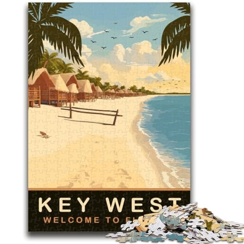 Puzzles für Teenager, 1000 Puzzles, Florida Key West Beach Trainieren Sie Ihr Gehirn und Ihre Hände Eltern-Kind-Interaktion für Alter 14+ (Größe 50x70cm) von NCVAZHASO