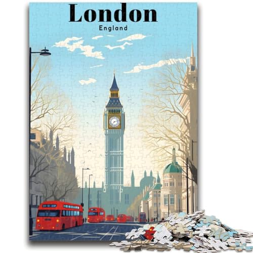 Puzzles für Teenager, 1000 Puzzles, London, England, Reisen, trainieren Sie Ihr Gehirn und Ihre Hände, Eltern-Kind-Interaktion, für Alter 14+ (Größe 38x26cm) von NCVAZHASO