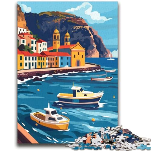 Puzzles für Teenager, 1000 Puzzles, Madeira, Portugal Trainieren Sie Ihr Gehirn und Ihre Hände Eltern-Kind-Interaktion für Kinder ab 14 Jahren (Größe 38x52cm) von NCVAZHASO